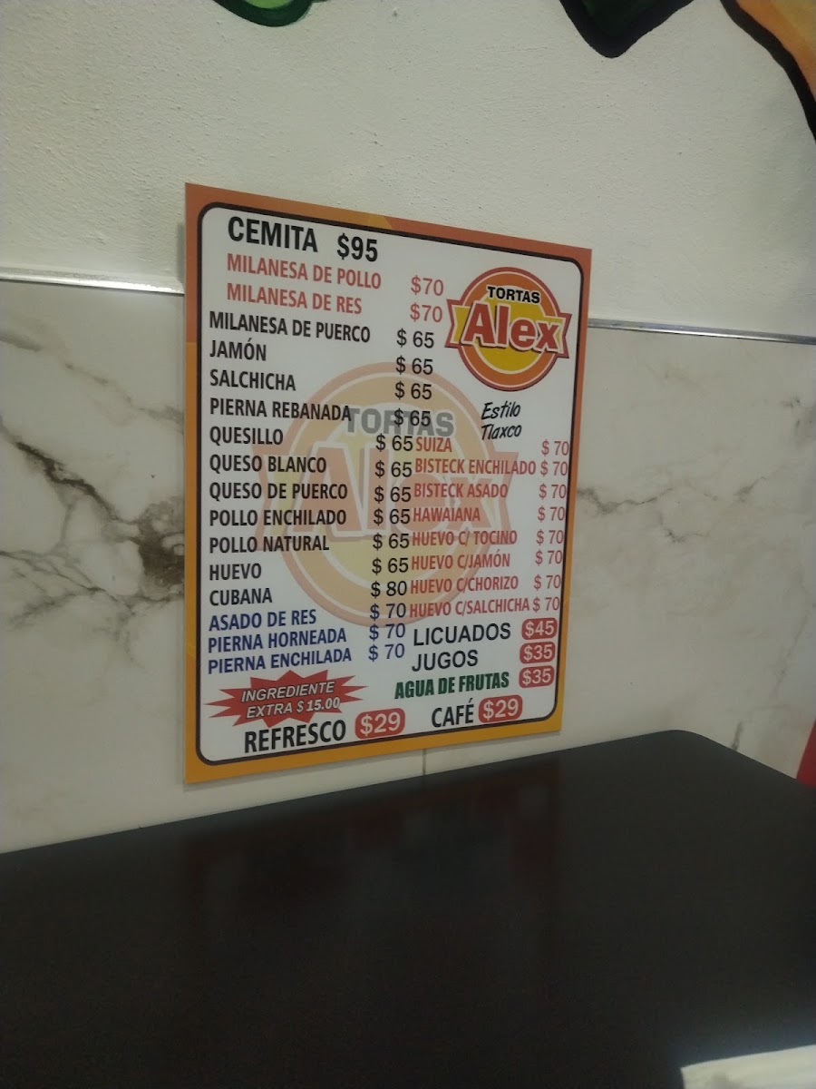 Tortas Alex Menu - Image 2