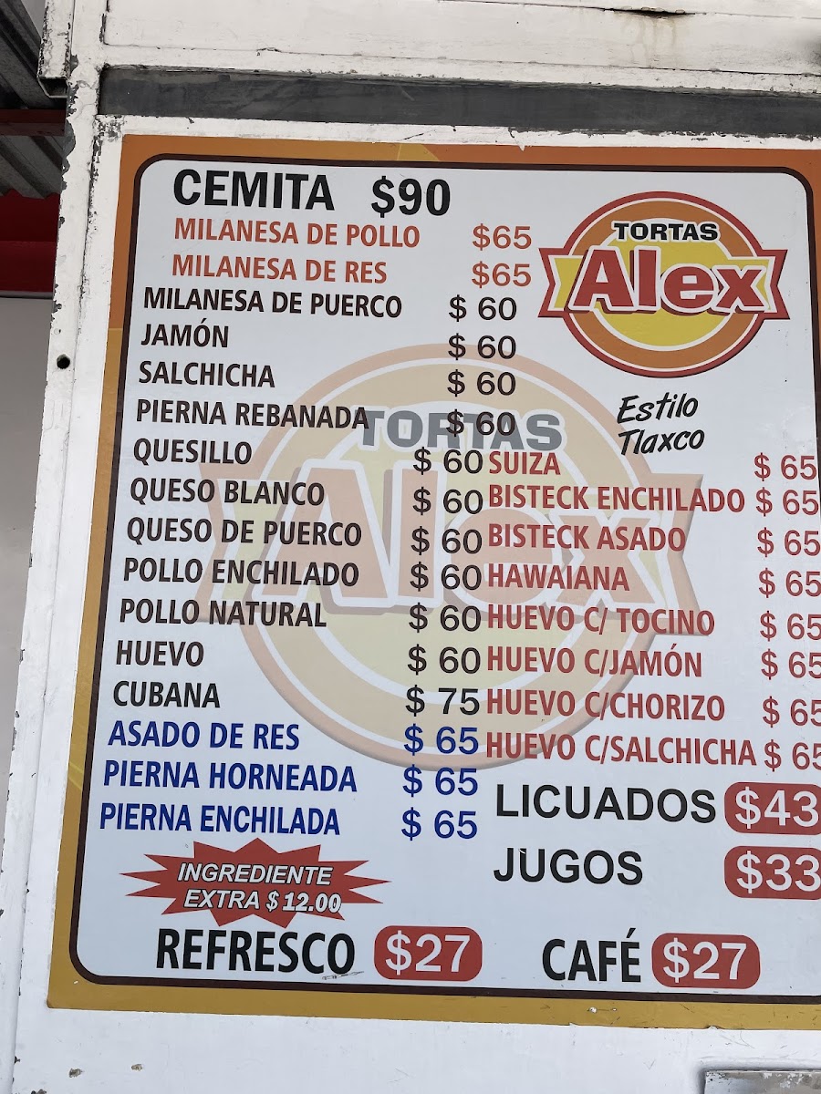 Tortas Alex Menu - Image 3