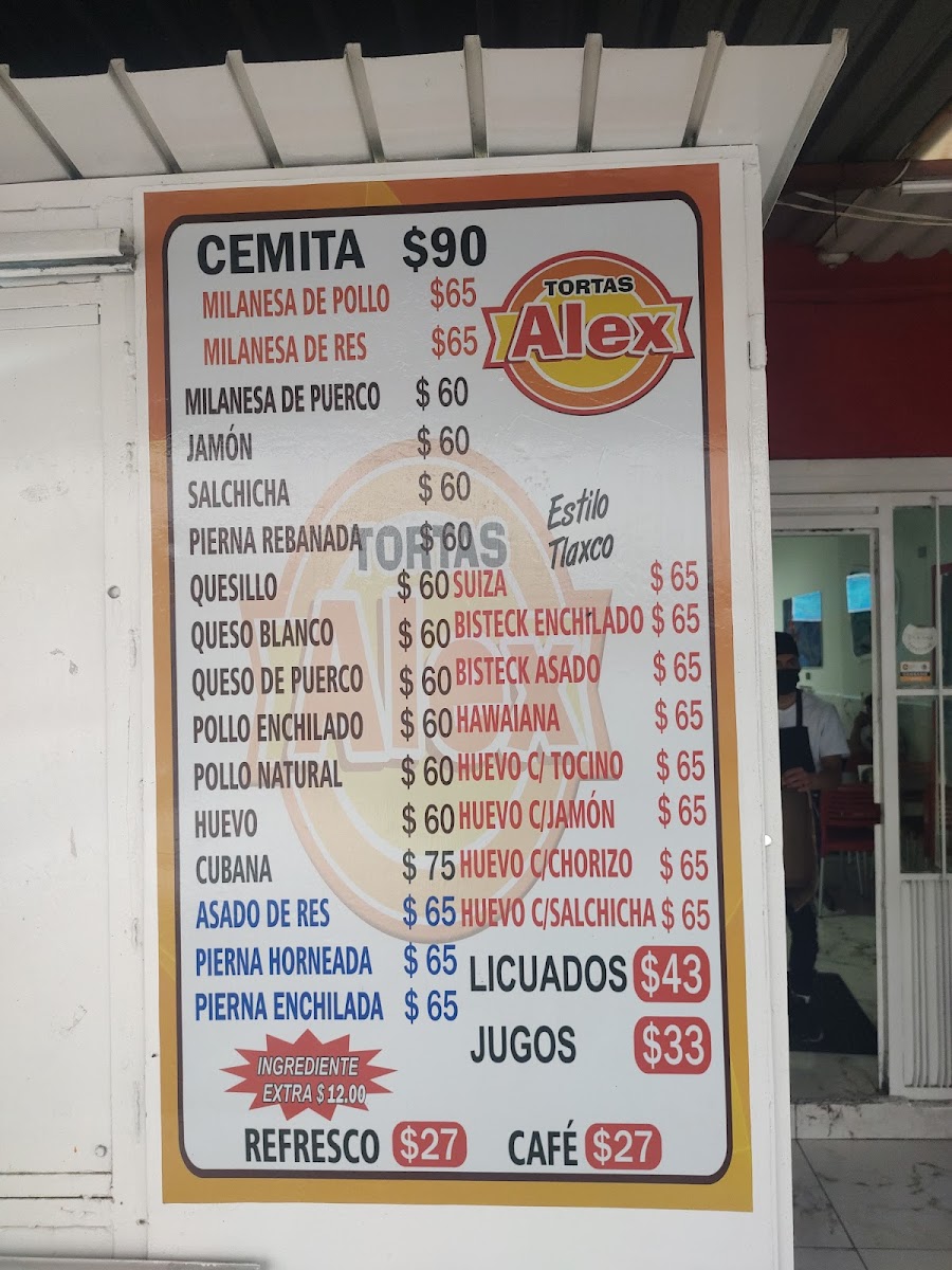 Tortas Alex Menu - Image 4